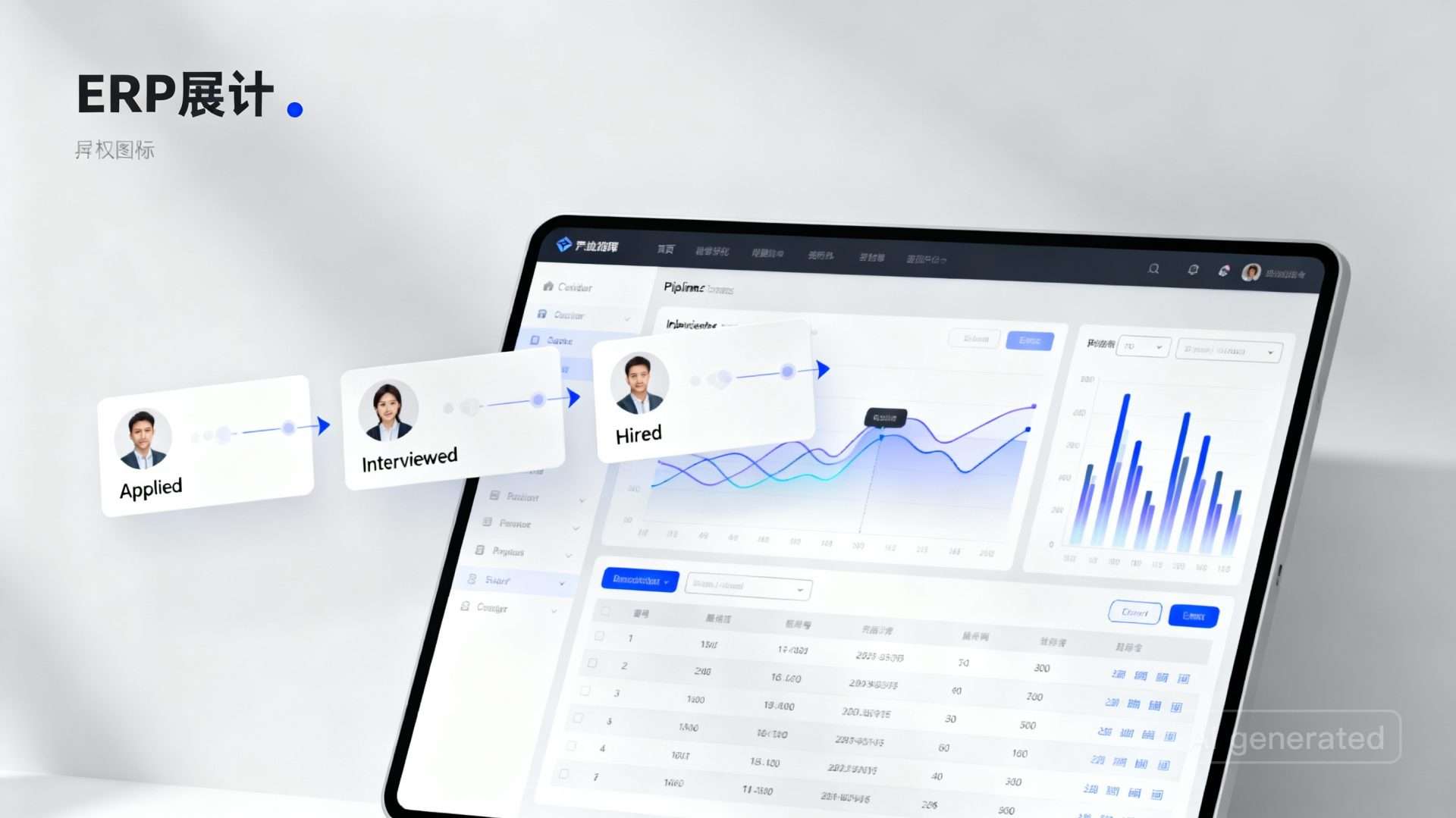 HR recruiting ATS dashboard