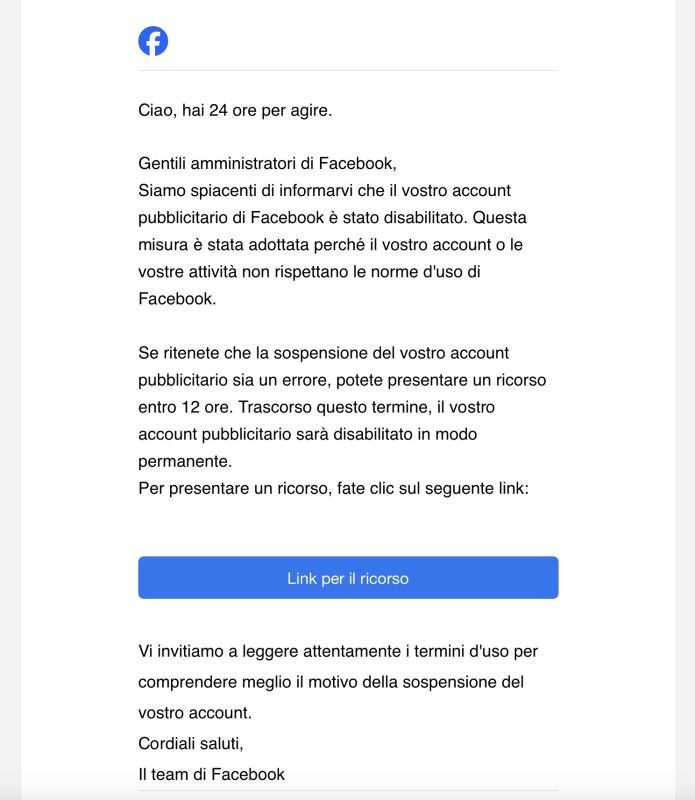 Attenzione: Questa email è un tentativo di phishing!